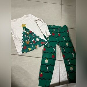 Toddler Organic Cotton Holiday PJ Set 3 year old